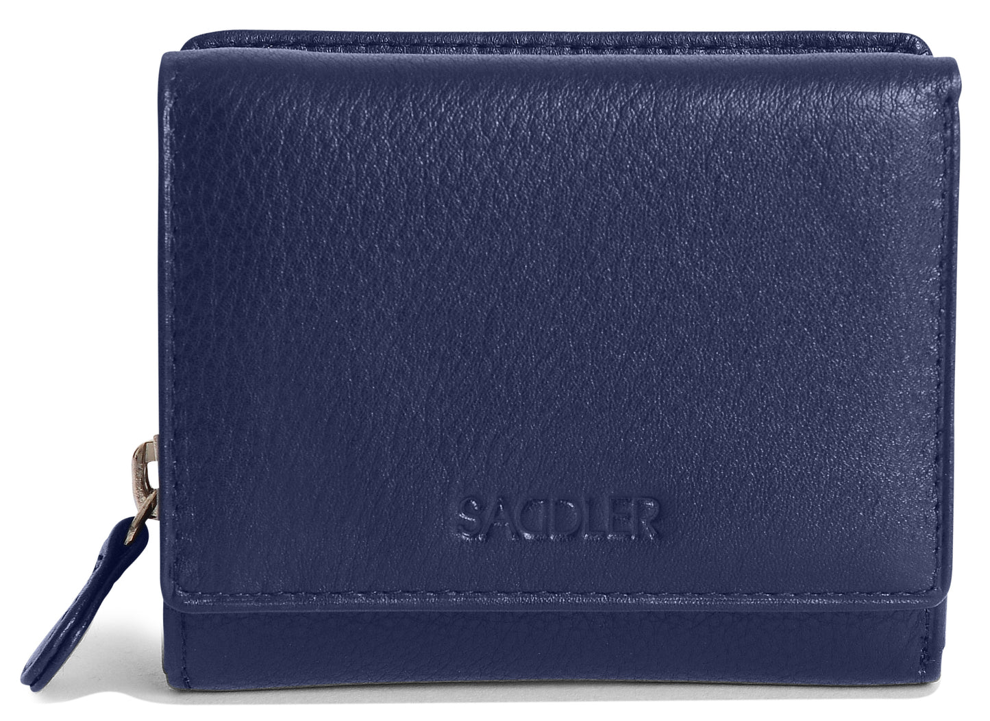 Saldler Carla à main à main le main à la main à main - RFID Protégé | 5 emplacements de carte, fenêtre d'identification et poche de pièce zippée | Coffret cadeau