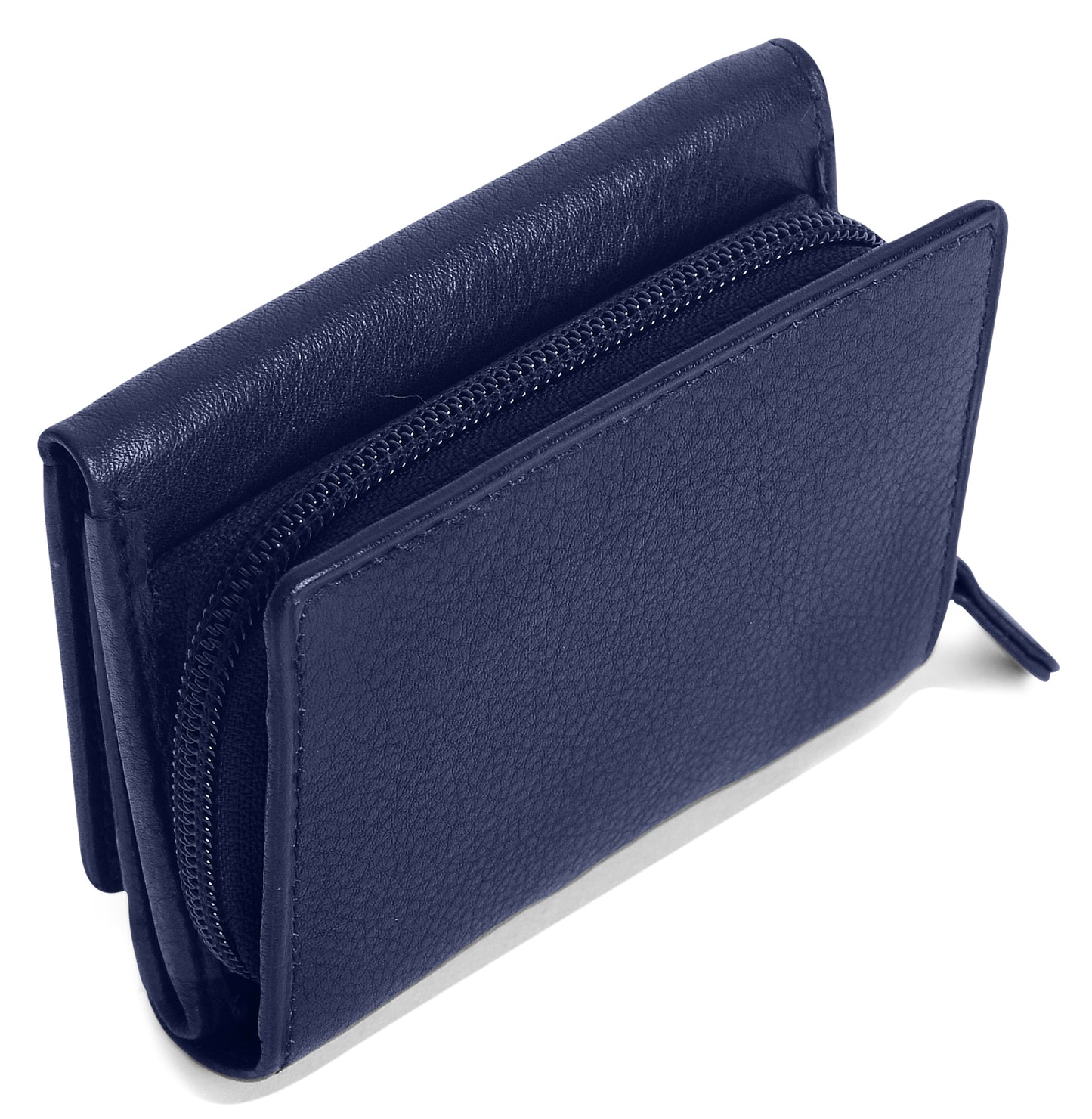 Saldler Carla à main à main le main à la main à main - RFID Protégé | 5 emplacements de carte, fenêtre d'identification et poche de pièce zippée | Coffret cadeau