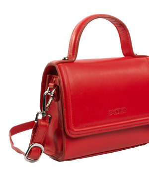 SADDLER  TINA Leather Flapover Handbag - Adjustable Strap, Phone Pocket, Crossbody or Handheld - RFID Protected