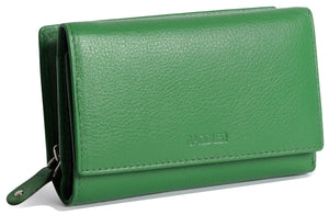 Compact Trifold Leather Purse 